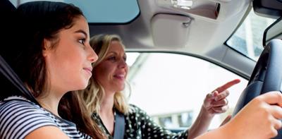 daughter mother driving car