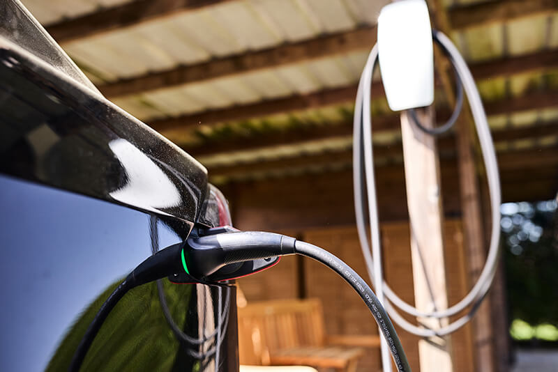 EV electric car charger cable at home