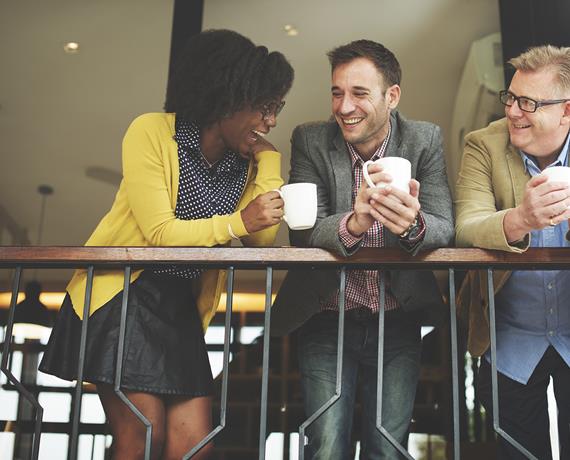 employees having a coffee