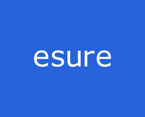 esure logo on blue background