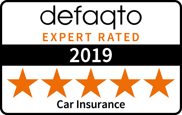 Defaqto 5 star rating 2019 car insurance logo