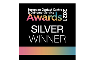 European Contact Centre & Customer Service Awards 2021 - silver award