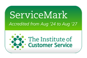 ServiceMark accreditation by the Institute of Customer Service 2024 - 2027