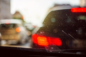 Windscreen with chip on screen