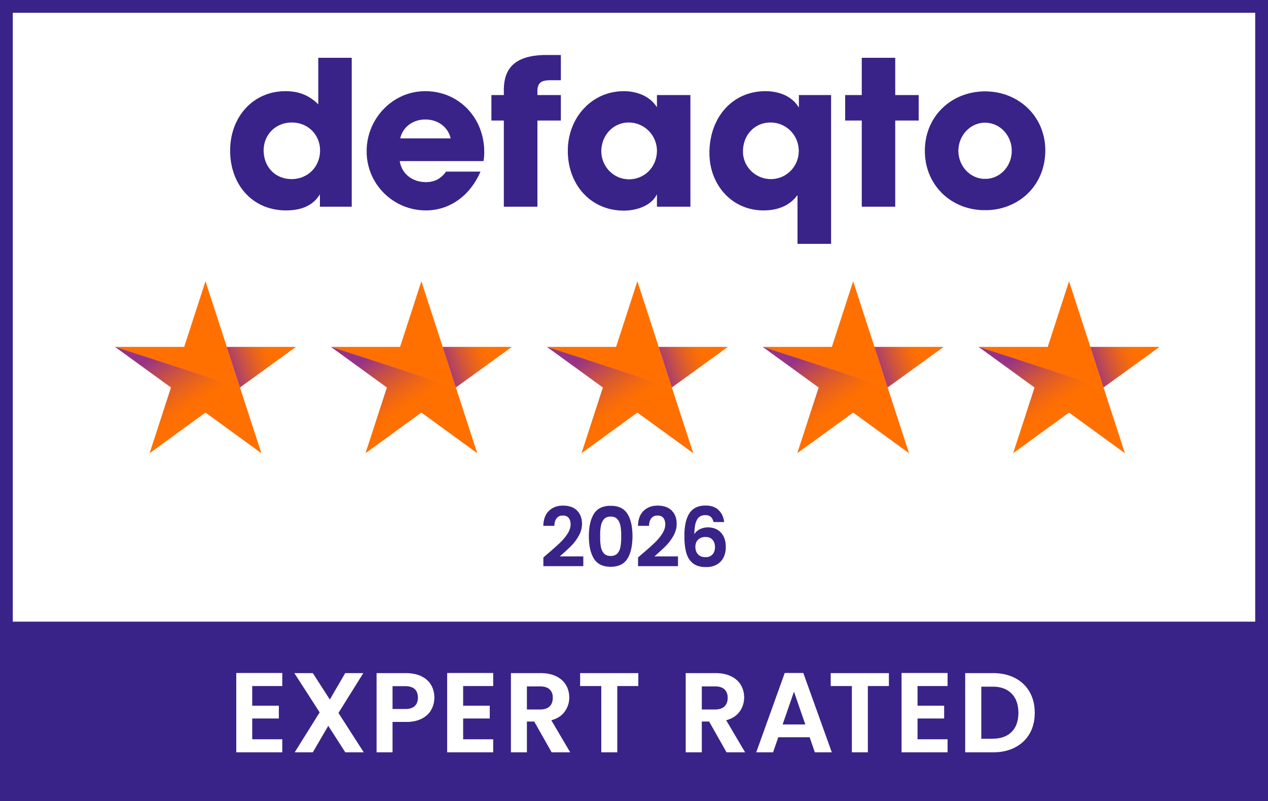 Defaqto logo - 5 Star rating home insurance 2026