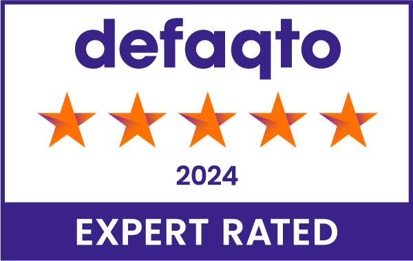 Defaqto 5 star rating 2024 car insurance logo