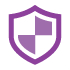 Purple shield icon