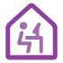 Icon of someone working from home