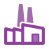 Icon of a purple manufacturing building