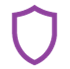Icon of a purple shield 