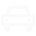 Cut out of white car icon 