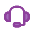 Icon of a purple headset