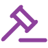 Purple gavel icon