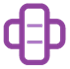 Icon of a purple plaster on a grey background