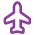 Icon of purple aeroplane