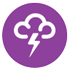 Lightning flash icon in purple
