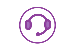 Purple headset icon