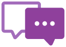 Chat with us - speech bubble