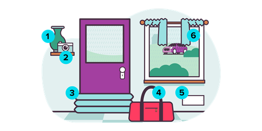 flood - illustration of internal short term prevention tips