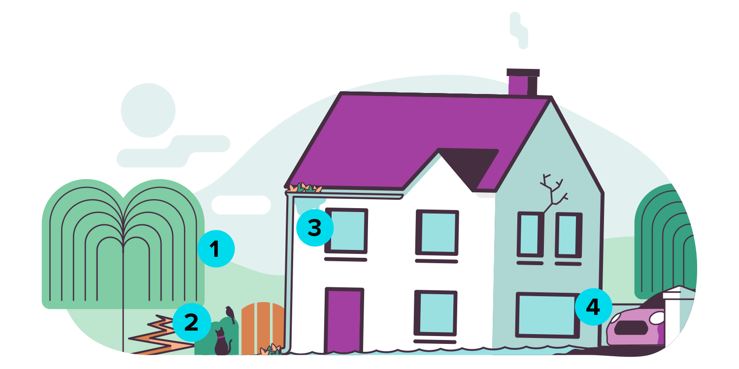 Illustration showing causes of subsidence