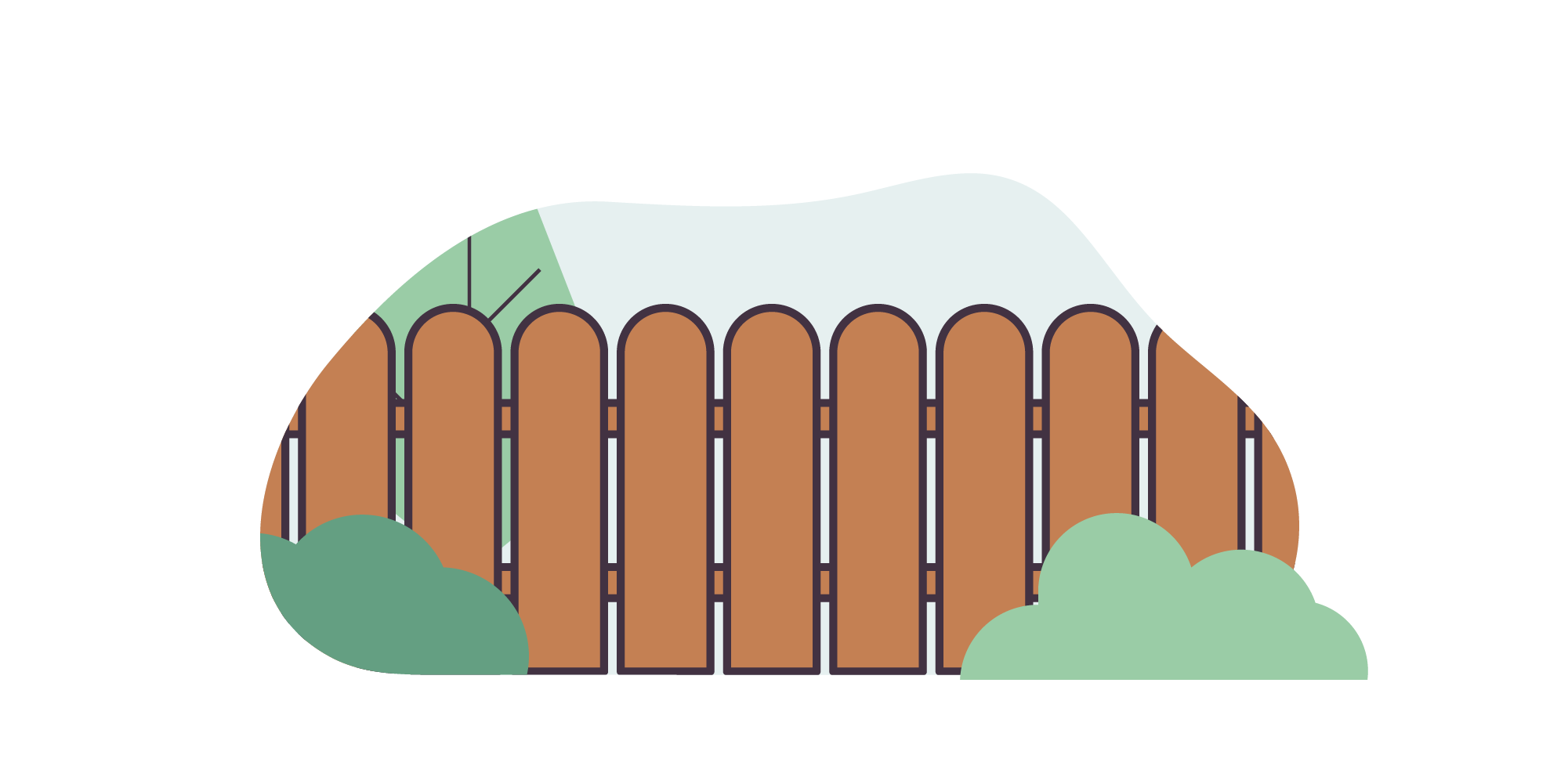 illustration of a fence