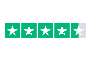 Trustpilot review rating - 4.4/5 stars