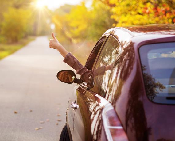 Car in the sun