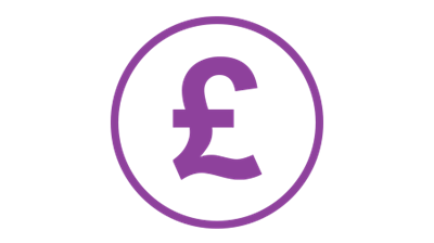 cut out of purple pound sign