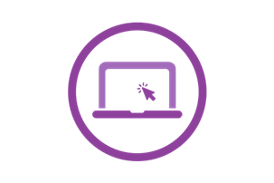 Mouse clicking on laptop screen