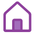 purple icon of a house