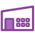 Icon of a purple commercial building 