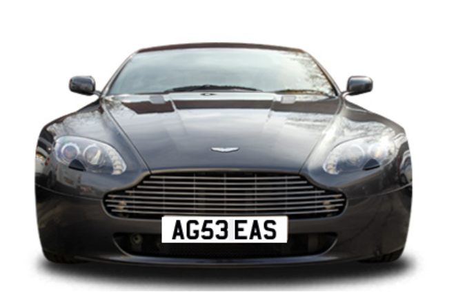 Aston Martin with personalised number plates