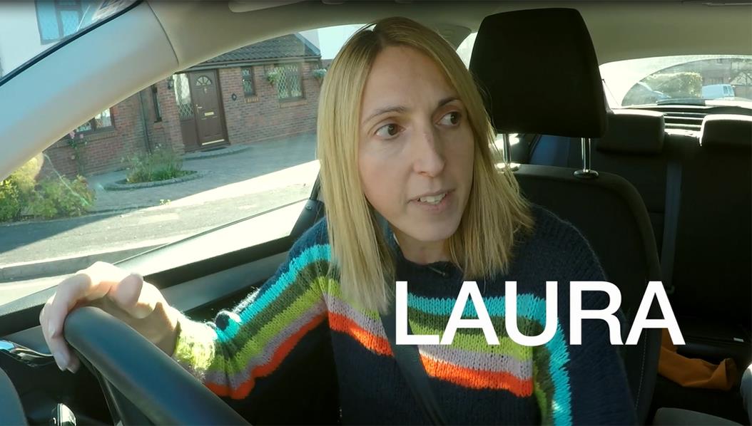 Laura takes the fuel efficiency test