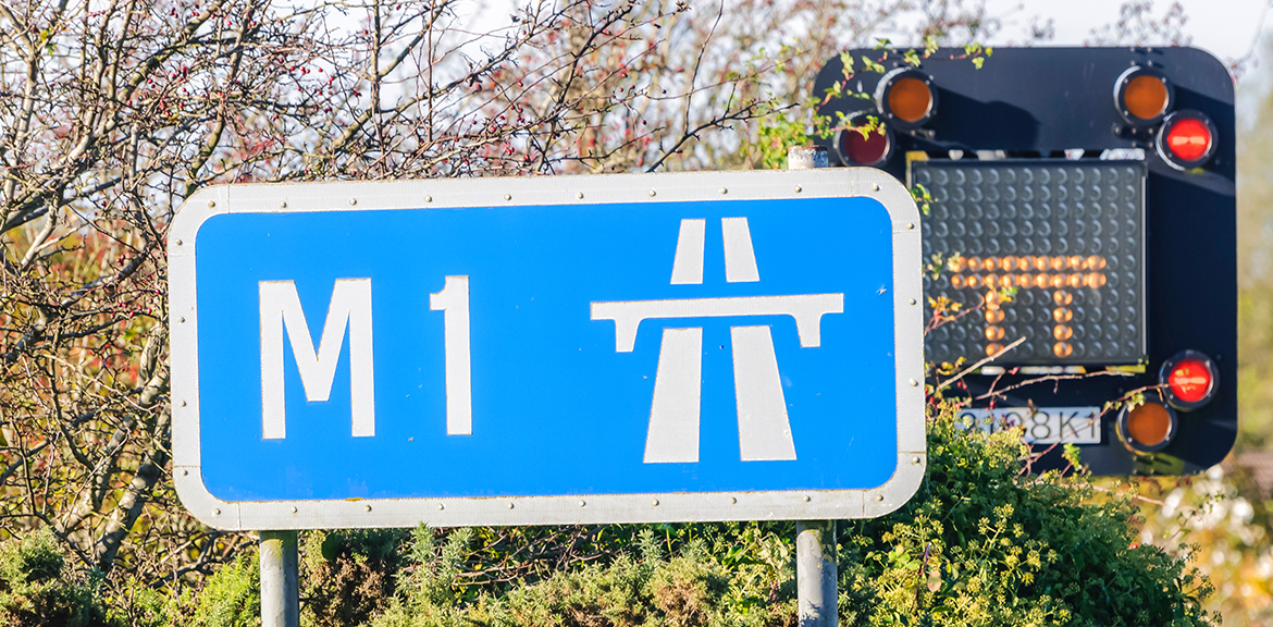 M1 motorway sign