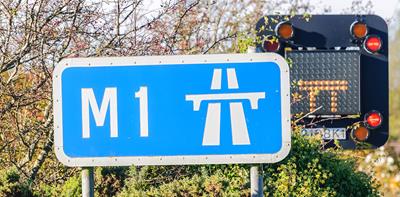 M1 motorway sign
