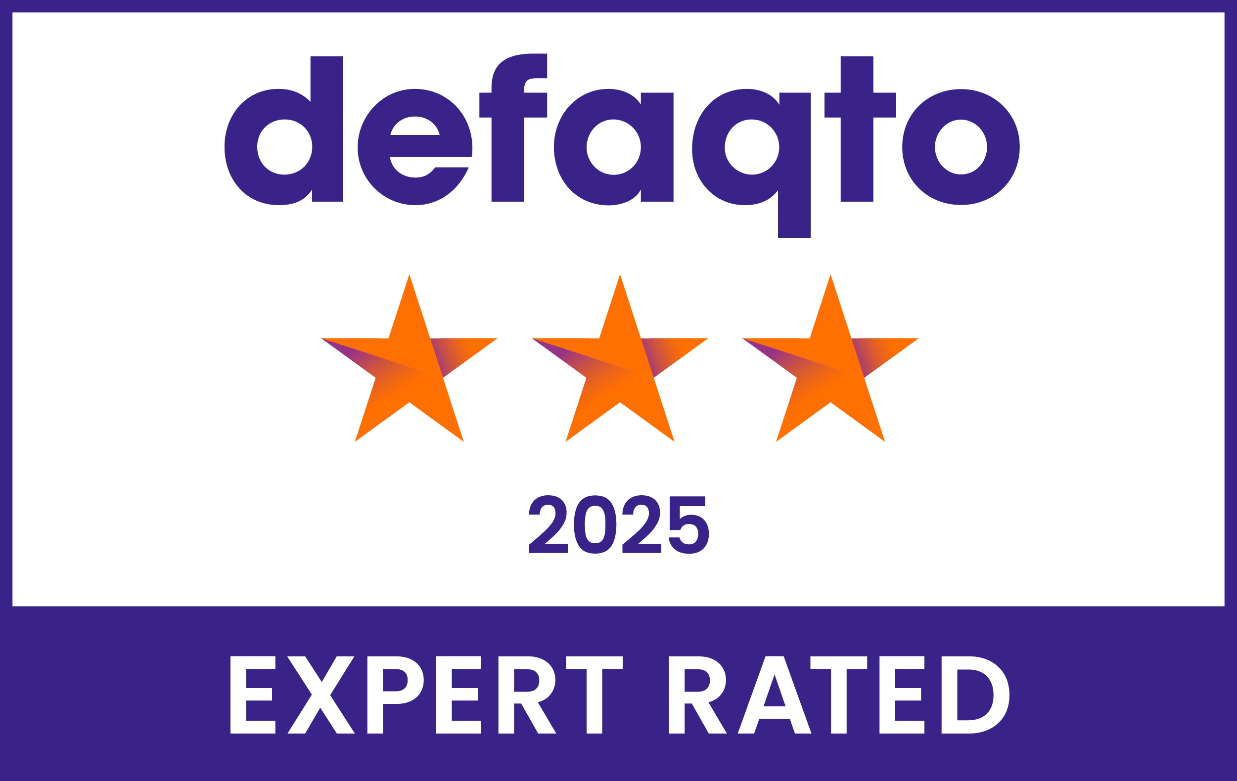 defaqto three star rated logo
